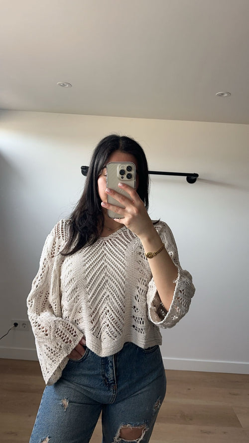 Ezra top white